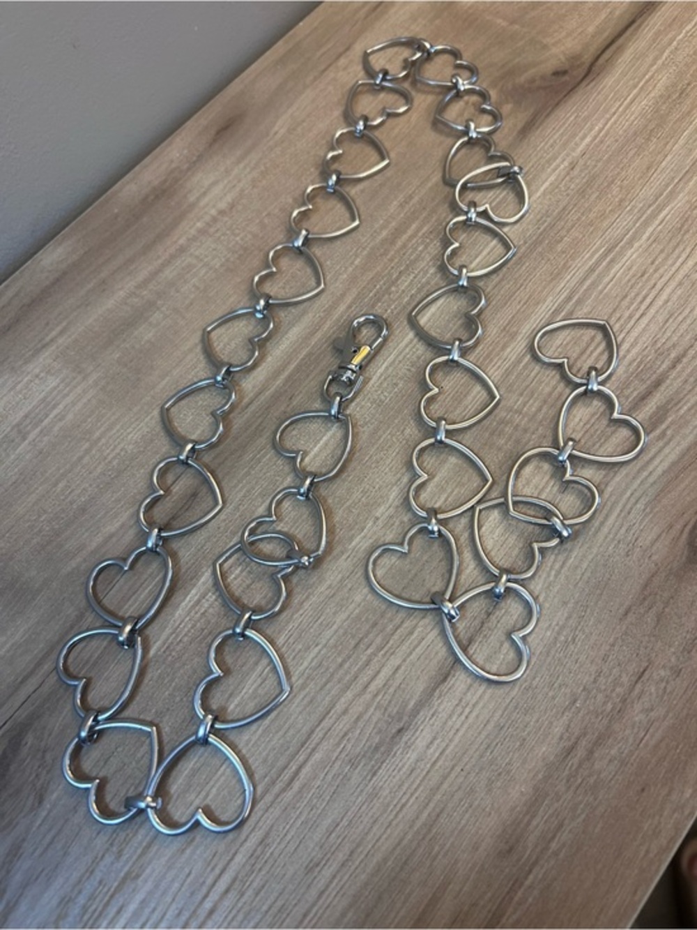Silver Heart Link Belt or Chain